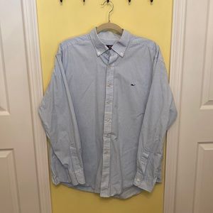 Vineyard Vines Classic Fit Whale Shirt in Blue Check